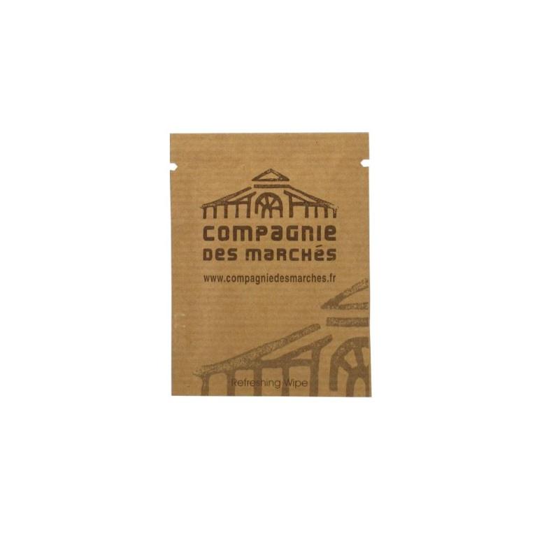 lingettes publicitaires sans alcool